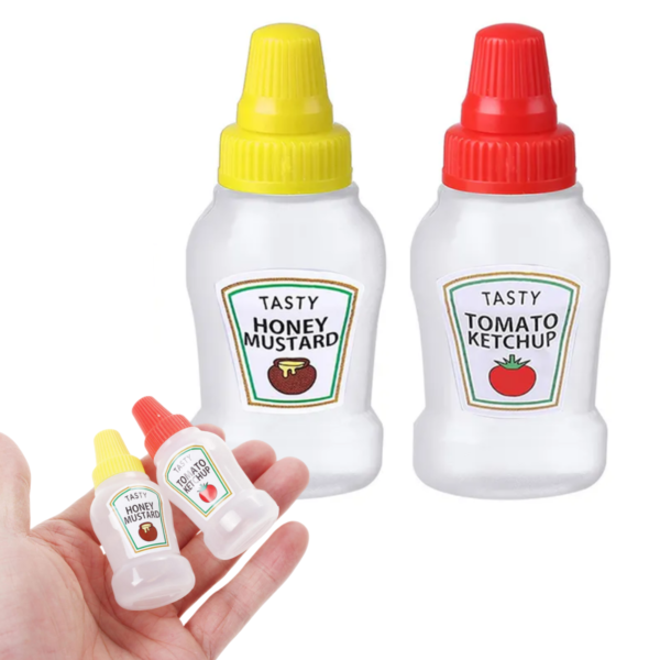 Mini Bisnaga para Molhos Ketchup e Mostarda